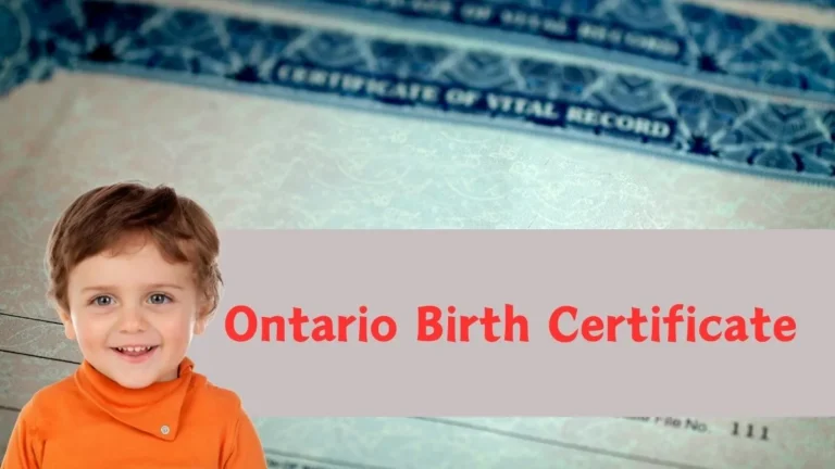 Ontario Birth Certificate